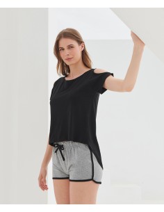 S-SK233-Womens Drop Tail T 2